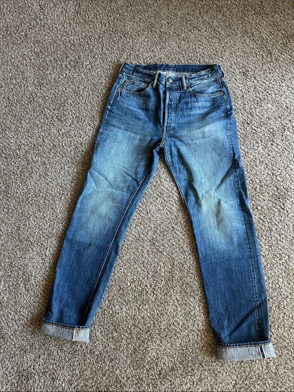 3 Buck Mason Cowboy Cut Loomstate Selvedge Jeans - 32x34 - USA - Picture 11 of 13